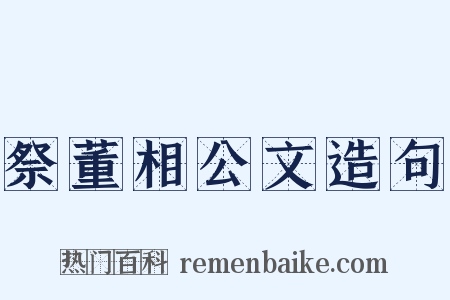 祭董相公文造句是什么意思的图片